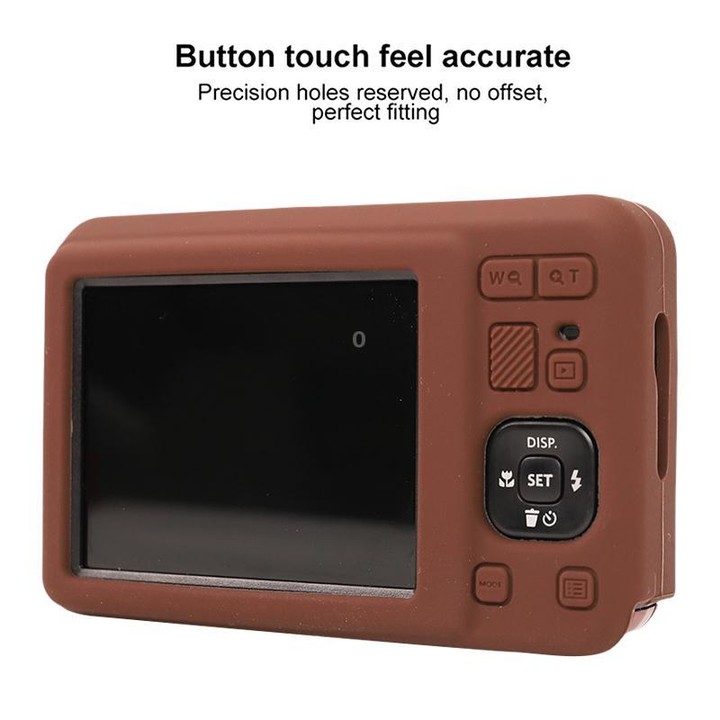 For Kodak Pixpro FZ55 Glossy Soft Silicone Protective Case(Coffee)