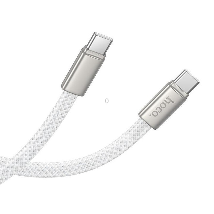 hoco X125 USB-C / Type-C to USB-C / Type-C Exceso 60W Charging Data Cable, Length: 1m(White)