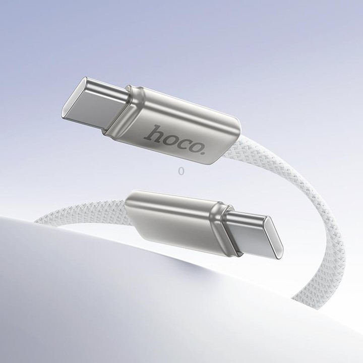 hoco X125 USB-C / Type-C to USB-C / Type-C Exceso 60W Charging Data Cable, Length: 1m(White)