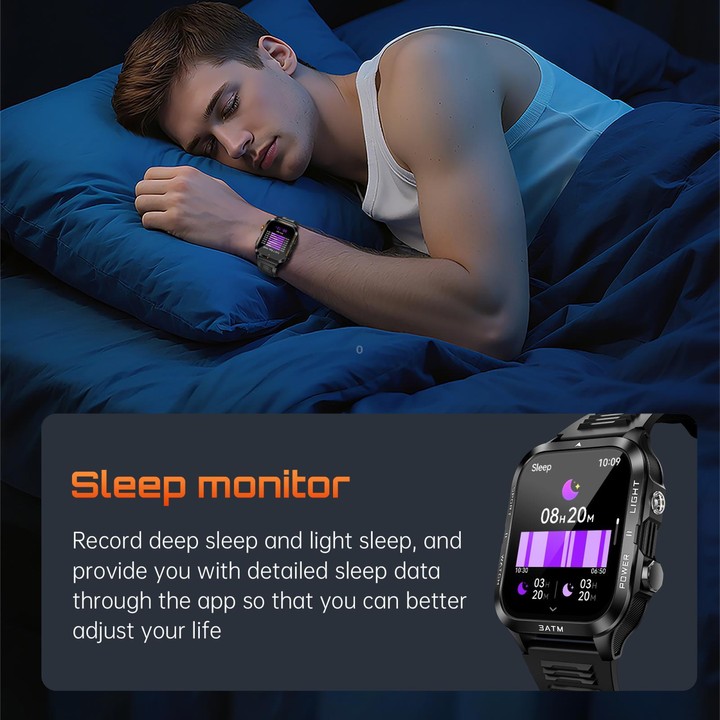 KT89 1.96 inch Square Screen Bluetooth Sports Smart Watch(Orange)