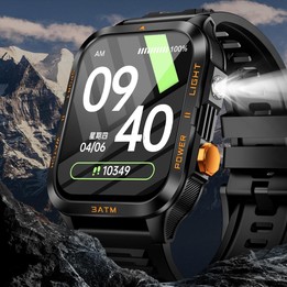 KT89 1.96 inch Square Screen Bluetooth Sports Smart Watch(Orange)