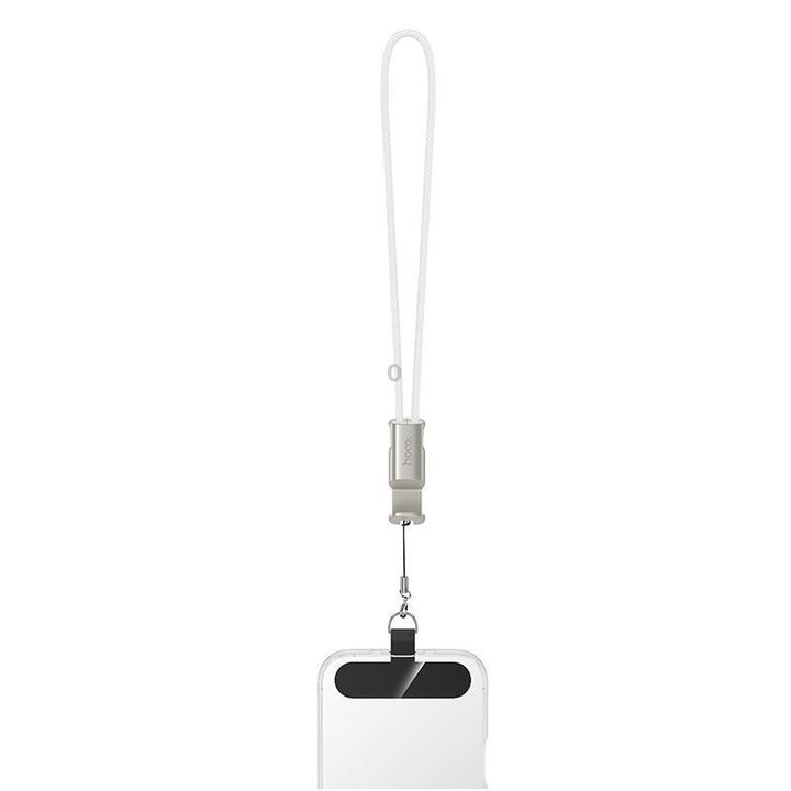 hoco X126 35cm Type-C to Type-C Experto 60W Phone Holder & Lanyard & Data Cable(Light Gray)