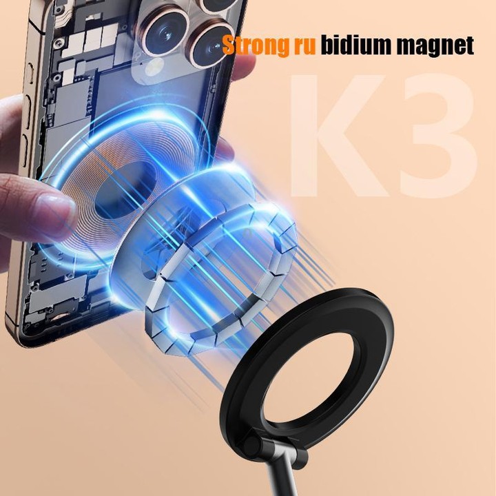 K3 Fill Light MagSafe Vacuum Magnetic Phone Holder(Black)