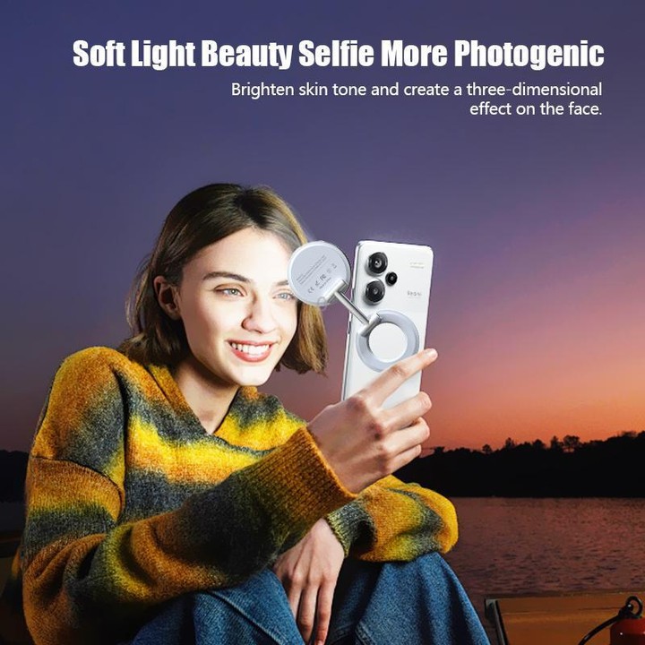 K3 Fill Light MagSafe Vacuum Magnetic Phone Holder(White)
