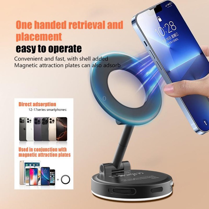 K3 Fill Light MagSafe Vacuum Magnetic Phone Holder(White)