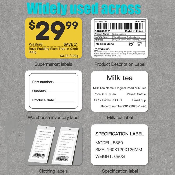 POS-5820 2 inch Portable Thermal Label Printer