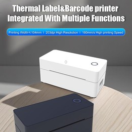 POS-9260 Thermal Label & Barcode Printer with Stand, Plug:AU Plug(Black)