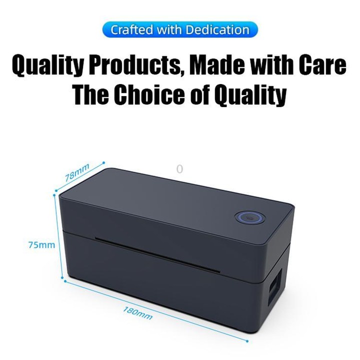 POS-9260 Thermal Label & Barcode Printer with Stand, Plug:AU Plug(Black)