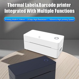 POS-9260 Thermal Label & Barcode Printer with Stand, Plug:EU Plug(White)