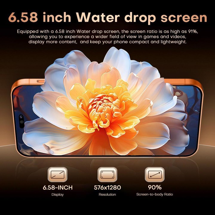I17 Pro Max / THA97, 3GB+16GB, 6.58 inch Android 10 MTK6737 Quad Core, Network: 4G, Dual SIM, Plug:EU Plug(Orange)