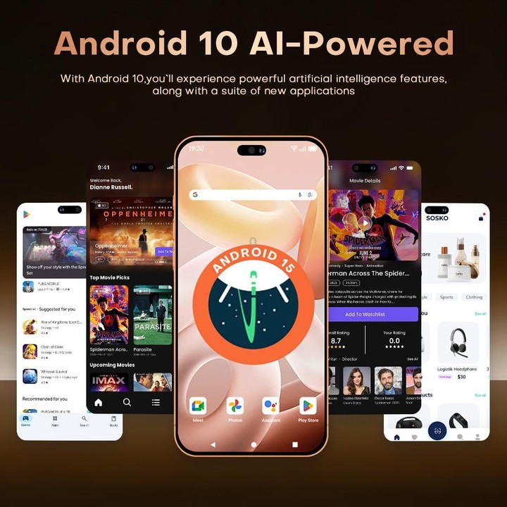 I17 Pro Max / THA97, 3GB+16GB, 6.58 inch Android 10 MTK6737 Quad Core, Network: 4G, Dual SIM, Plug:AU Plug(Orange)