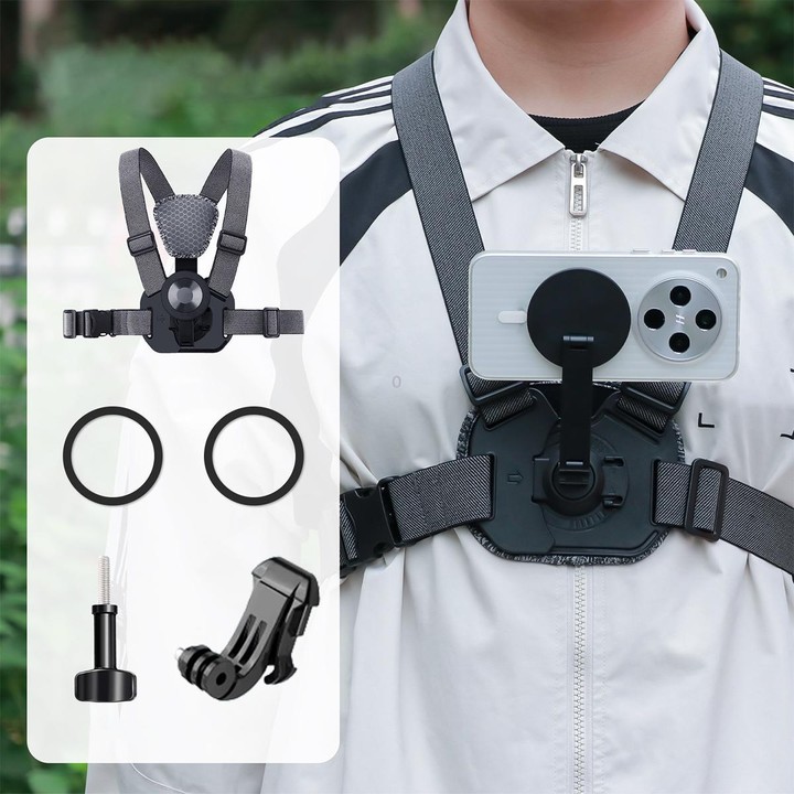 5 in 1 Vest-style Photography Chest Strap Body Mount Belt with Mount & Screw