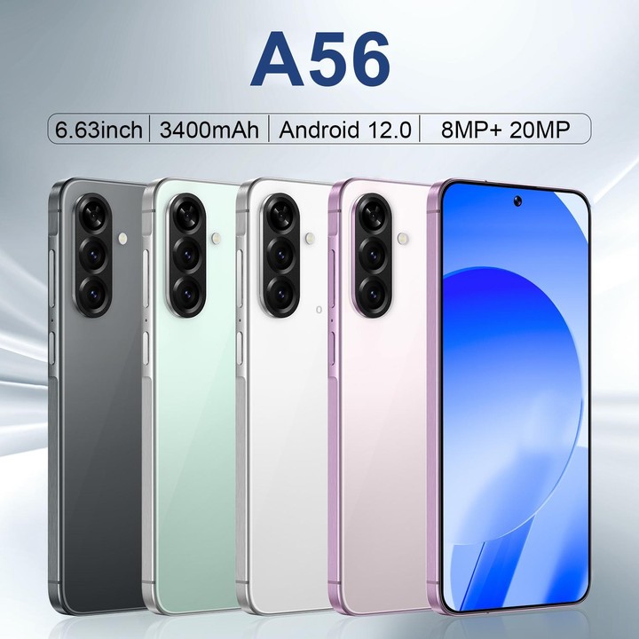 A56 / ZKA6, 4GB+64GB, 6.63 inch Android 12 MTK6762 Quad Core, Network: 4G, Dual SIM, Plug:US Plug(Pink)