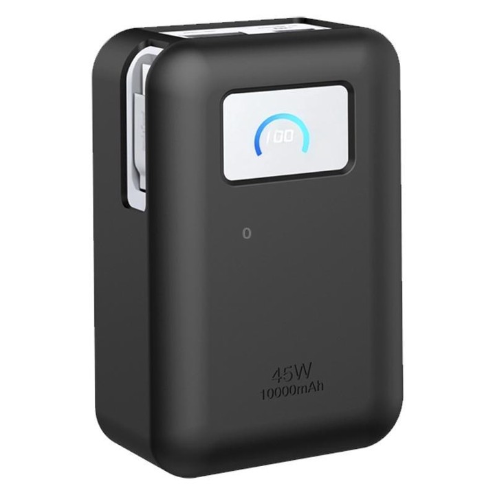 For Anker Nano 45W 10000mAh Power Bank Silicone Protective Case(Black)