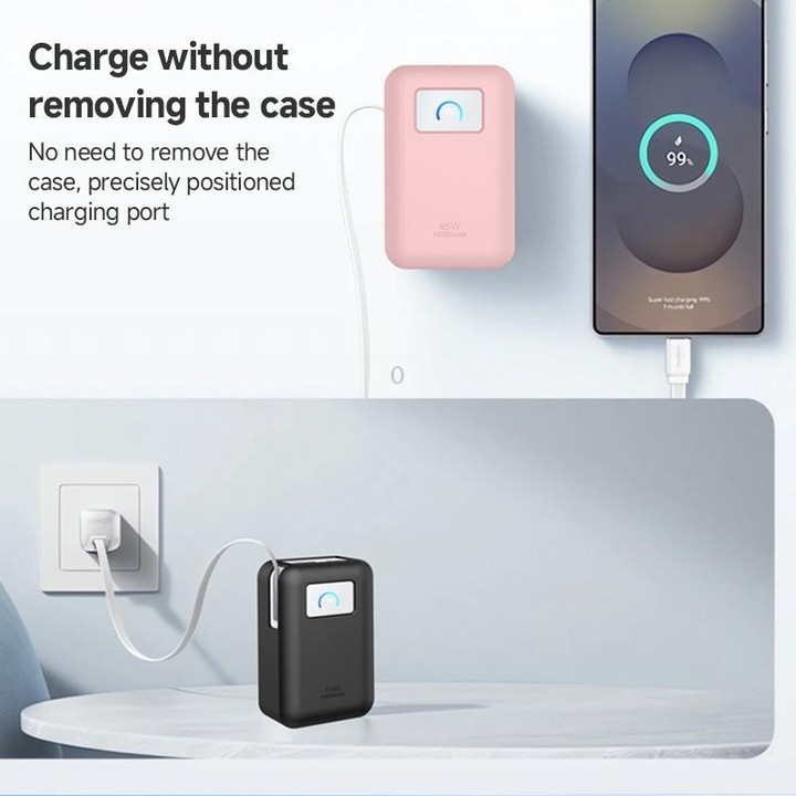 For Anker Nano 45W 10000mAh Power Bank Silicone Protective Case(Grey)