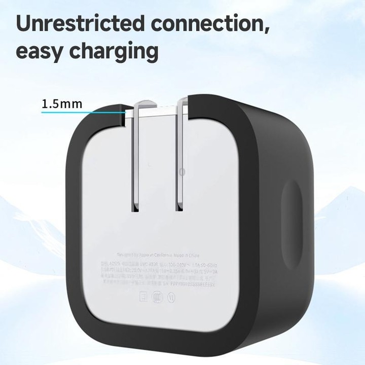 For Apple 40W Dynamic Power Adapter Charger Silicone Protective Case(Black)