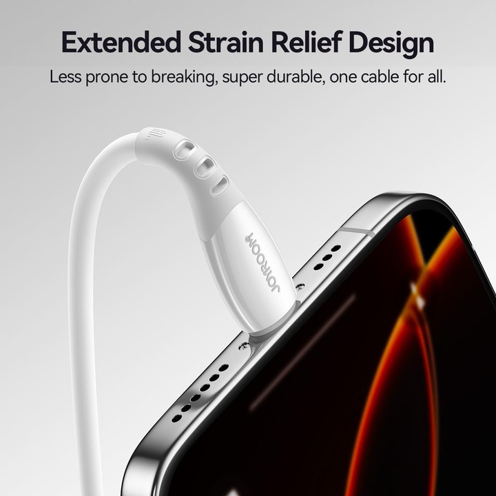 JOYROOM S-A59 Vibrant Series 60W Type-C to Type-C Fast Charging Data Cable, Length:1.2m(White)