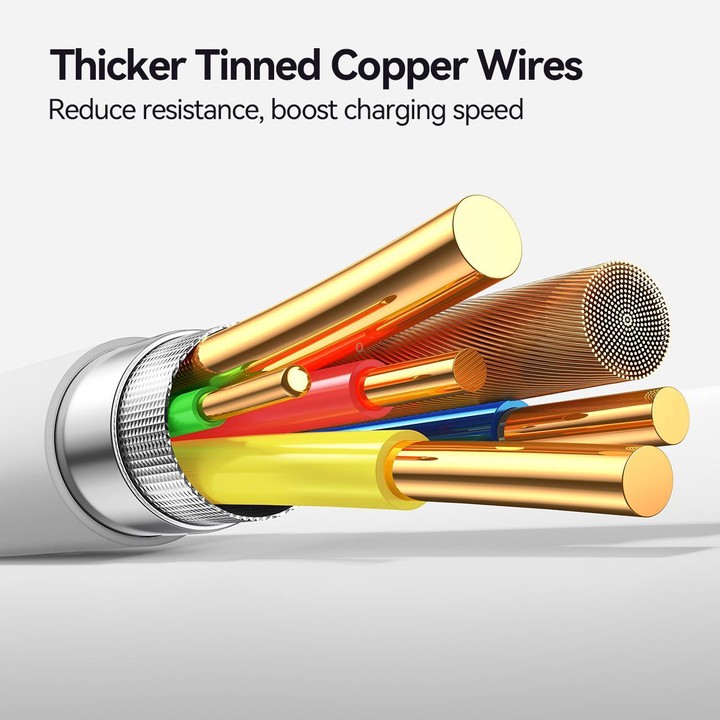JOYROOM S-A59 Vibrant Series 60W Type-C to Type-C Fast Charging Data Cable, Length:1.2m(White)