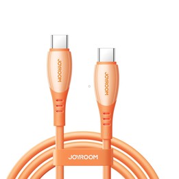 JOYROOM S-A59 Vibrant Series 60W Type-C to Type-C Fast Charging Data Cable, Length:1.2m(Orange)