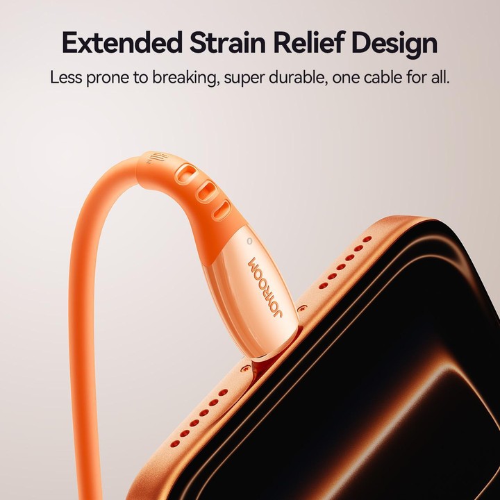 JOYROOM S-A59 Vibrant Series 60W Type-C to Type-C Fast Charging Data Cable, Length:1.2m(Orange)