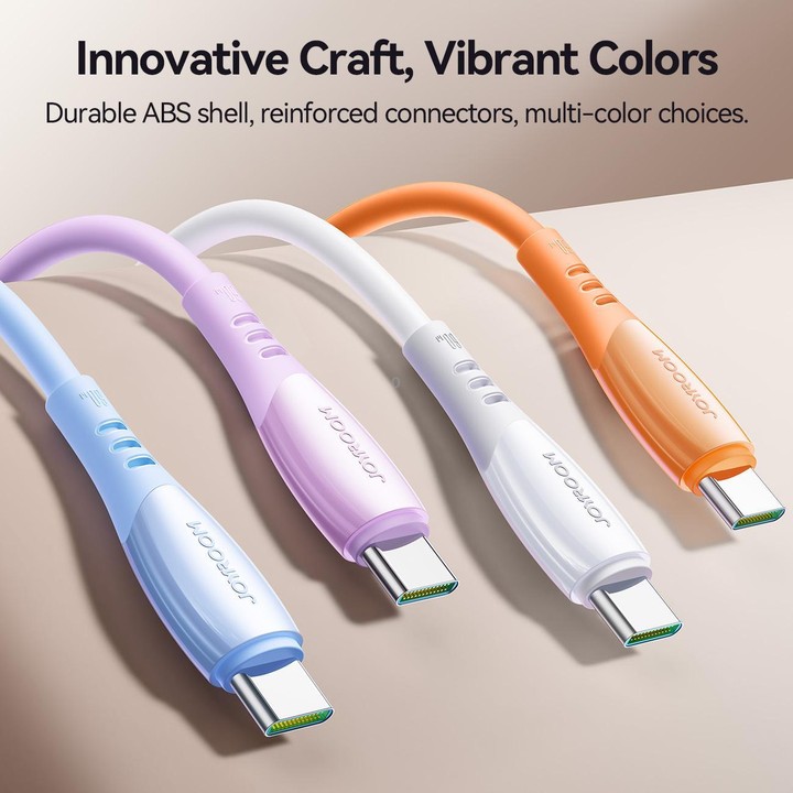 JOYROOM S-A59 Vibrant Series 60W Type-C to Type-C Fast Charging Data Cable, Length:1.2m(Orange)