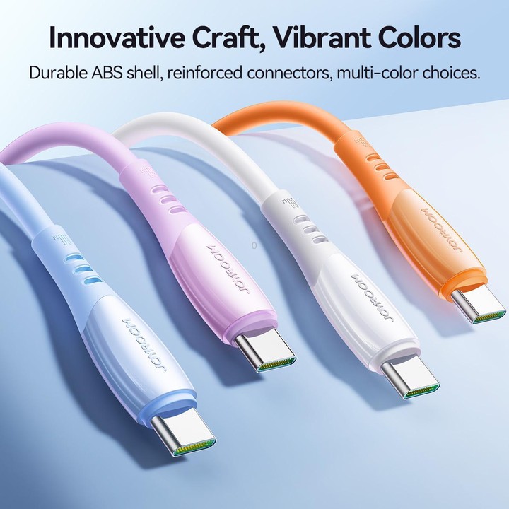 JOYROOM S-A59 Vibrant Series 60W Type-C to Type-C Fast Charging Data Cable, Length:1.2m(Blue)
