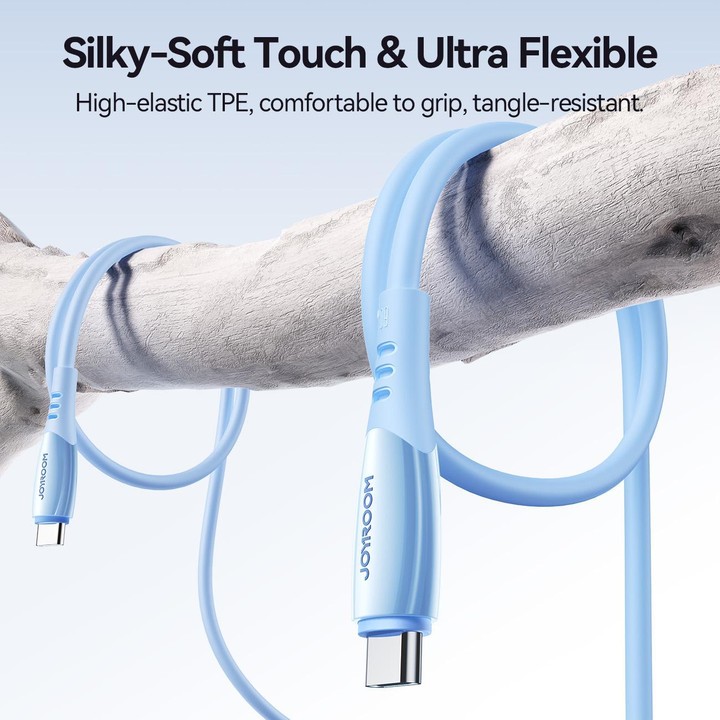 JOYROOM S-A59 Vibrant Series 60W Type-C to Type-C Fast Charging Data Cable, Length:1.2m(Blue)