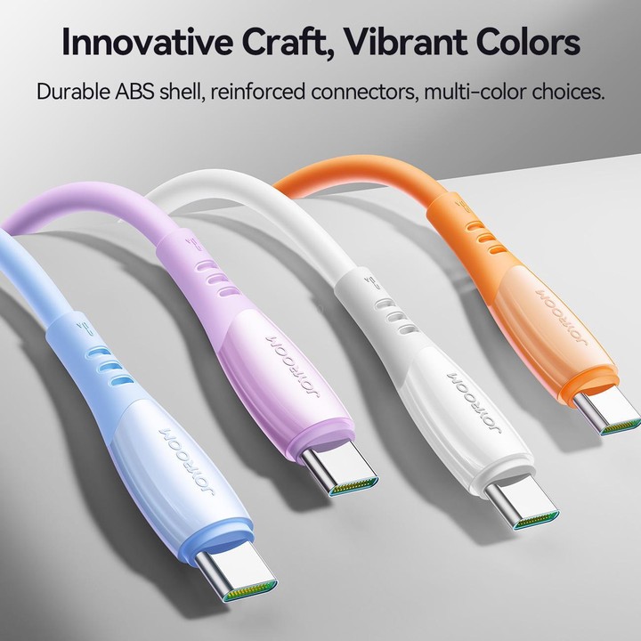 JOYROOM S-A59 Vibrant Series 3A USB to Type-C Fast Charging Data Cable, Length:1.2m(White)