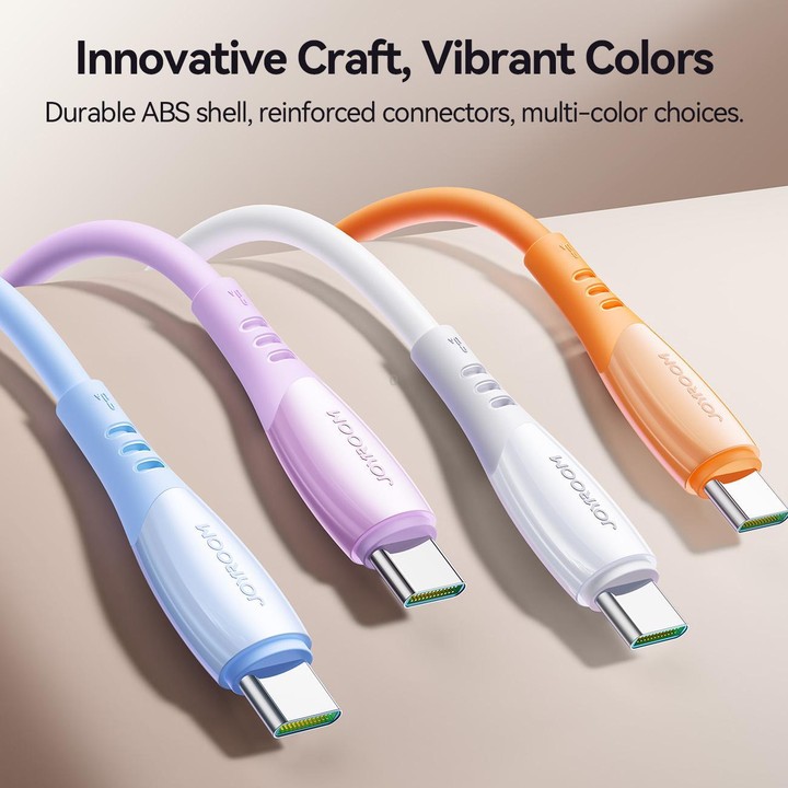 JOYROOM S-A59 Vibrant Series 3A USB to Type-C Fast Charging Data Cable, Length:1.2m(Orange)