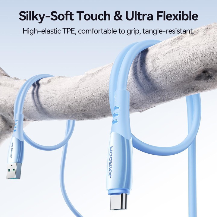 JOYROOM S-A59 Vibrant Series 3A USB to Type-C Fast Charging Data Cable, Length:1.2m(Blue)
