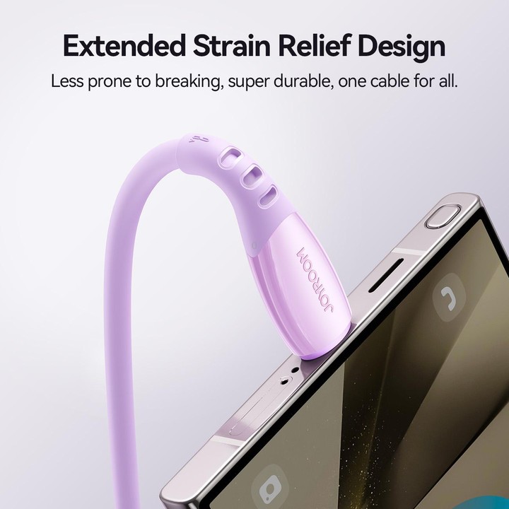 JOYROOM S-A59 Vibrant Series 3A USB to Type-C Fast Charging Data Cable, Length:1.2m(Purple)
