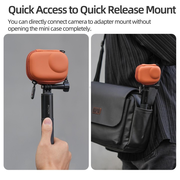 For DJI Osmo Action 6 / 5 Pro / 4 / 3 Sunnylife Portable Carrying Storage Box Mini Body Bag(Orange)