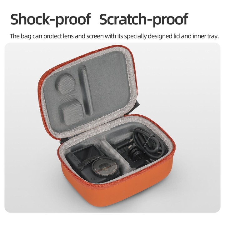 For DJI Osmo Action 6 / 5 Pro / 4 / 3 Sunnylife Portable Carrying Storage Box Standard Combo Bag(Orange)
