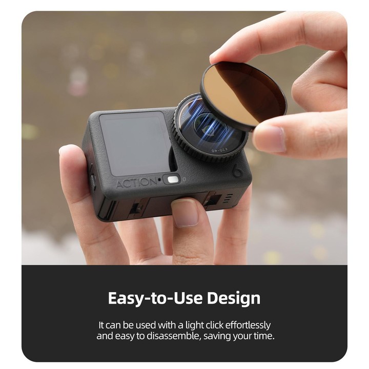 For DJI Osmo Action 6 Sunnylife Camera Lens Filter, Filter:Black Mist 1/4