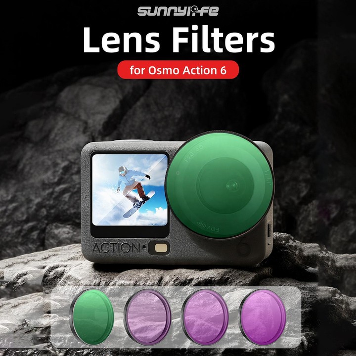 For DJI Osmo Action 6 Sunnylife Camera Lens Filter, Filter:ND32