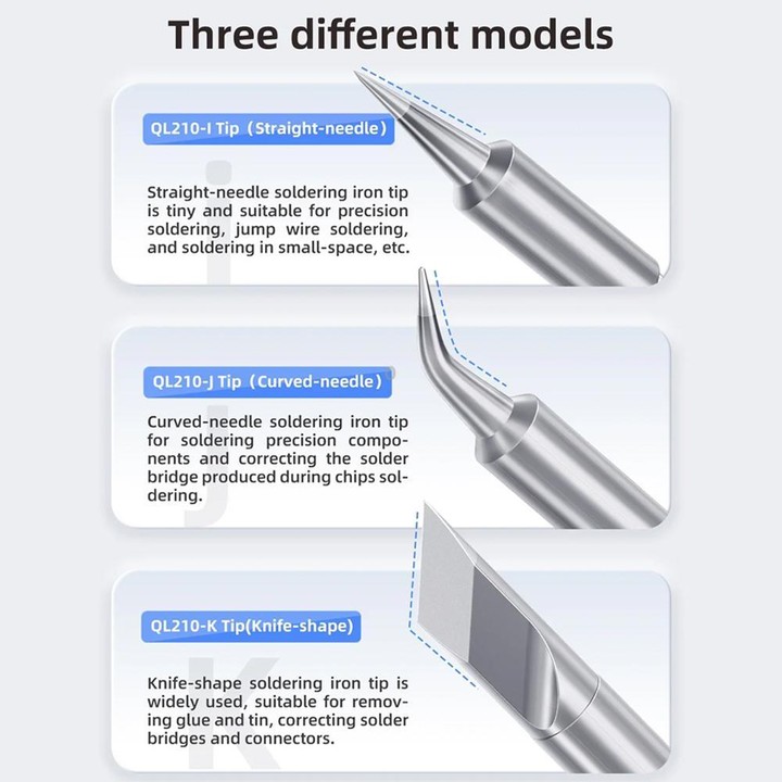 QianLi QL210-K Series Soldering Iron Tips for C210 Soldering Handle