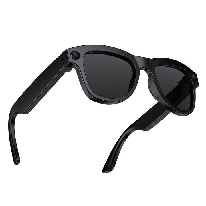 M01S 5MP Smart AI Camera Glasses Supports Voice Calls, Video Recording, WiFi Transmission(Sunglasses Black Frame)
