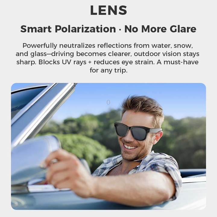 M01S 5MP Smart AI Camera Glasses Supports Voice Calls, Video Recording, WiFi Transmission(Sunglasses Red Frame)