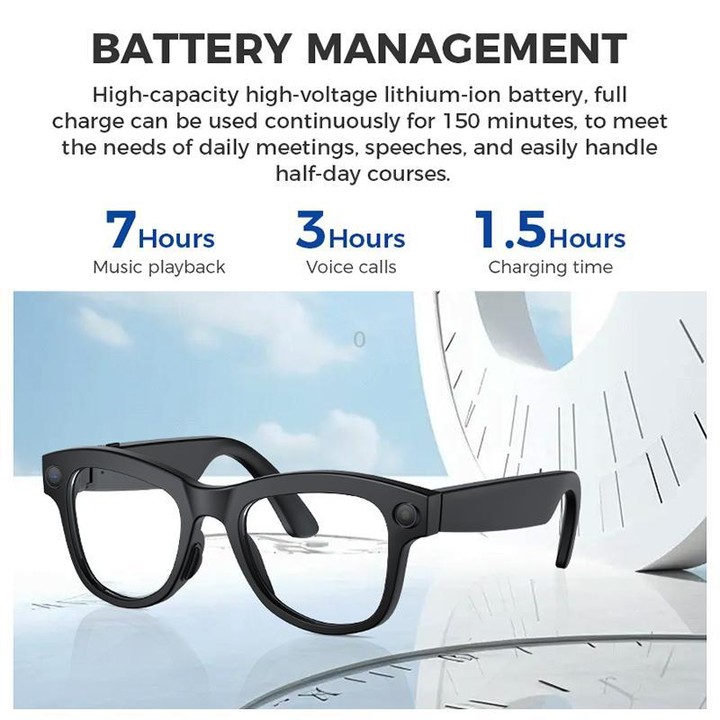 M01S 5MP Smart AI Camera Glasses Supports Voice Calls, Video Recording, WiFi Transmission(Sunglasses Red Frame)