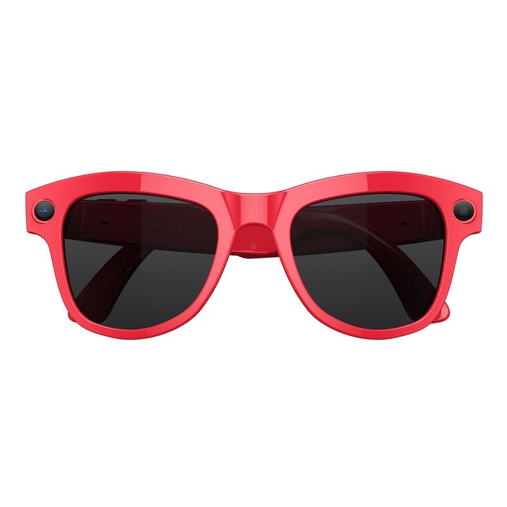 M01S 5MP Smart AI Camera Glasses Supports Voice Calls, Video Recording, WiFi Transmission(Sunglasses Red Frame)