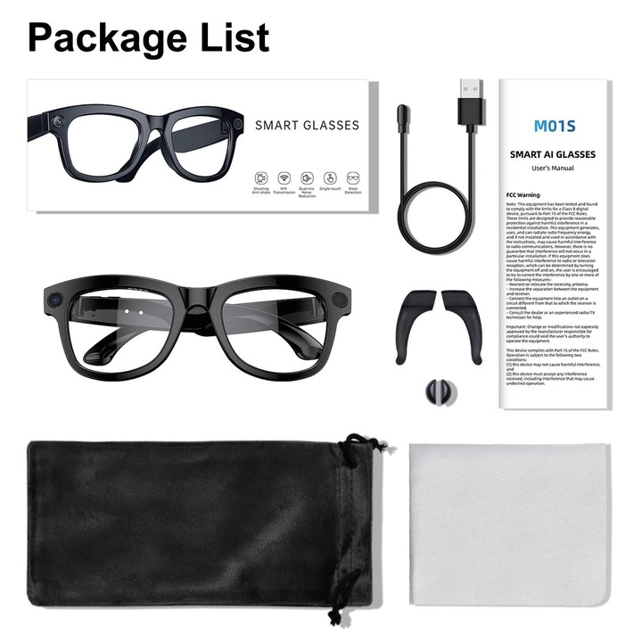 M01S 5MP Smart AI Camera Glasses Supports Voice Calls, Video Recording, WiFi Transmission(Sunglasses Beige White Frame)