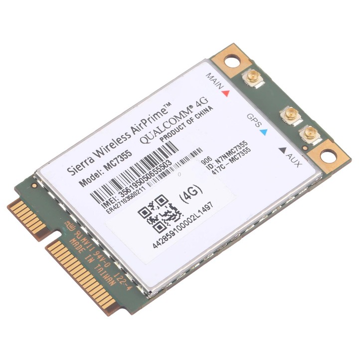 Sierra Wireless AirPrime MC7355 AT&T 4G LTE/HSPA+ 100Mbps PCI-E M.2 WiFi Wireless Module