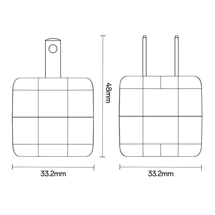 Yesido YC16U PD 35W Type-C Mini Ice Cube Fast Charger, Plug:US Plug(White)