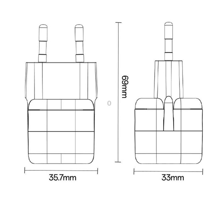 Yesido YC103 PD 35W Type-C Mini Ice Cube Fast Charger, Plug:EU Plug(White)