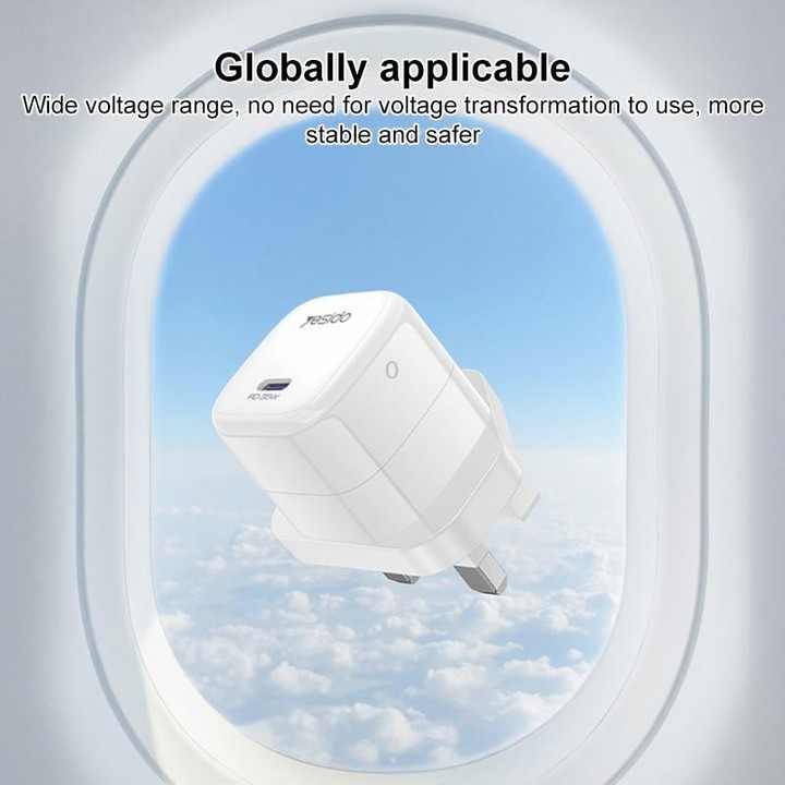 Yesido YC149 PD 35W Type-C Mini Ice Cube Fast Charger, Plug:UK Plug(White)