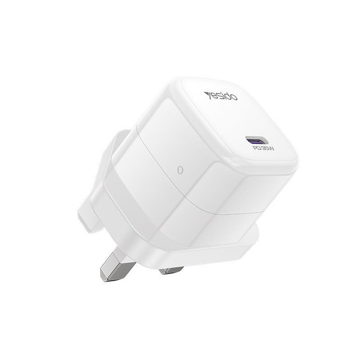 Yesido YC149 PD 35W Type-C Mini Ice Cube Fast Charger, Plug:UK Plug(White)