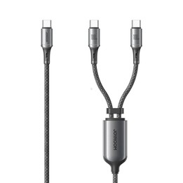 JOYROOM S-A57 RapidX Series 100W 2-in-1 USB-C / Type-C to USB-C / Type-C, USB-C / Type-C Fast Charging Data Cable, Length:1.5m(D