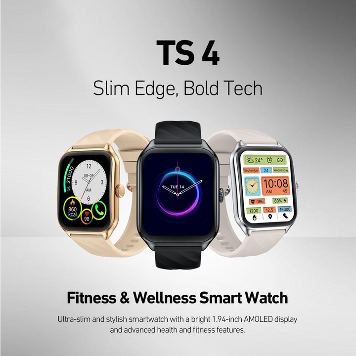 Zeblaze TS 4 1.94 inch AMOLED Screen IP68 Waterproof Sports Fitness Smart Watch(Champagne Gold)