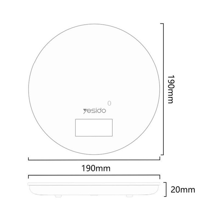 Yesido MG43 Smart Kitchen Electronic Scale(Black)