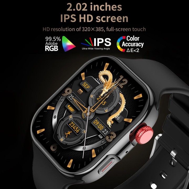 CY39 2.02 inch HD Color Screen Sports Smart Watch Supports Bluetooth Call, Health Monitoring(Black)